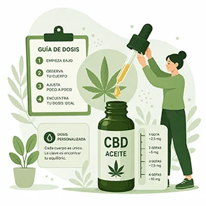 tabla de contenidos de gotas de CBD
