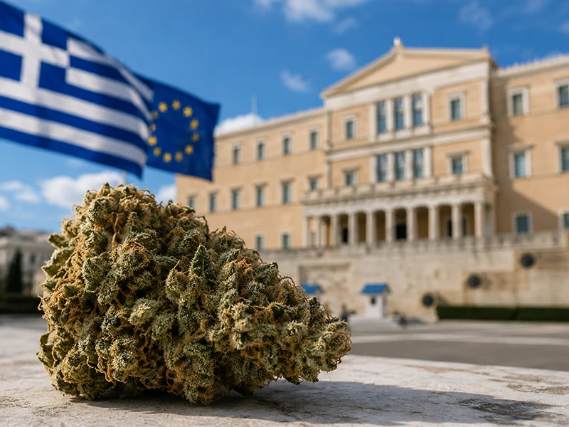 Flores de CBD y Parlamento de Grecia ante la posible prohibición del cáñamo legal con la prohibición flores CBD