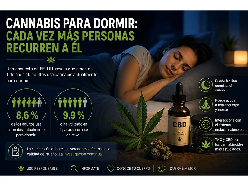 Cannabis para dormir y sus posibles efectos sobre el sueño