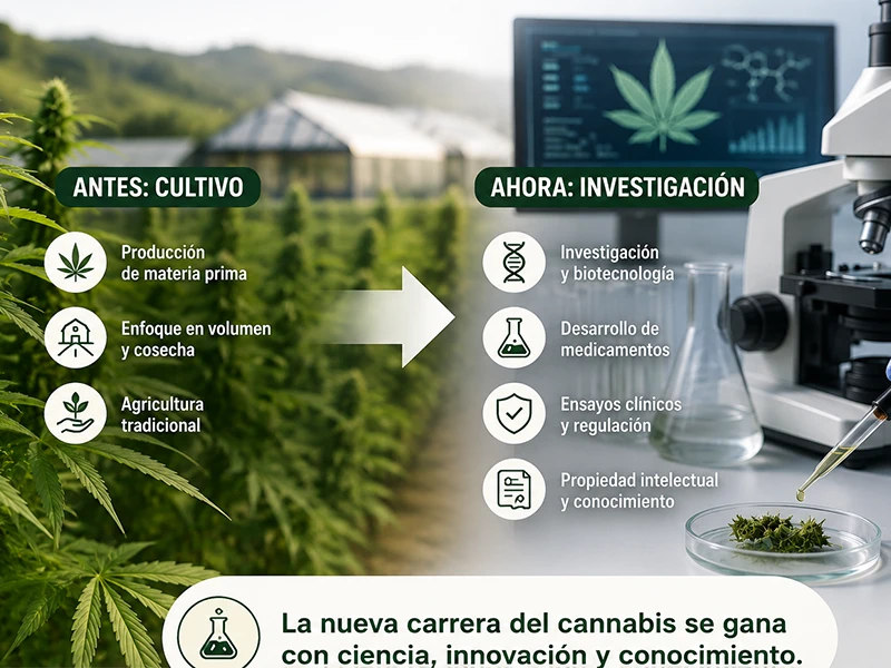 Evolución de la industria del cannabis del cultivo a la investigación en laboratorio