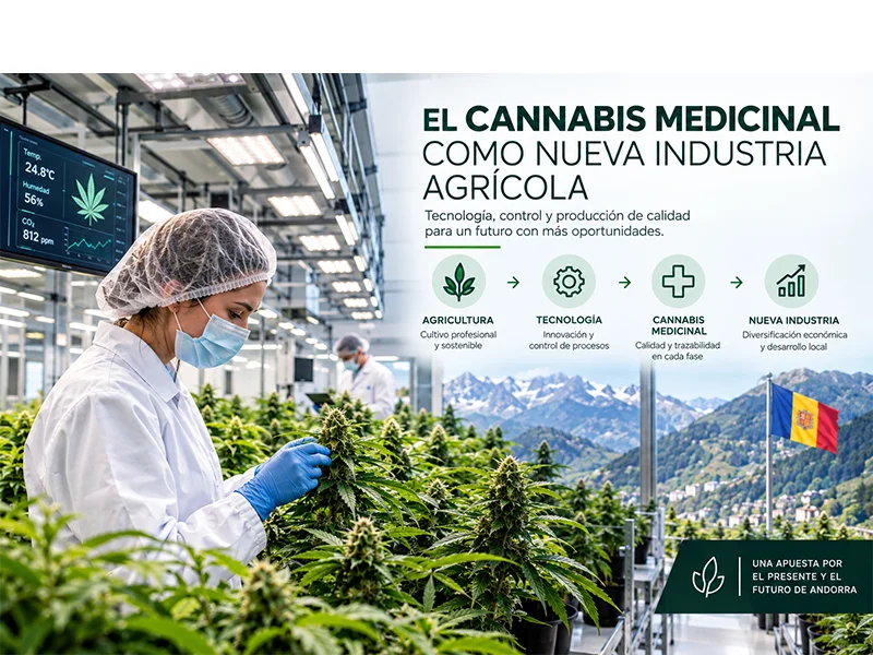 Instalación profesional para el cultivo de cannabis medicinal
