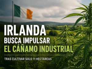 Infografía sobre el cultivo de cáñamo industrial en Irlanda y sus principales obstáculos